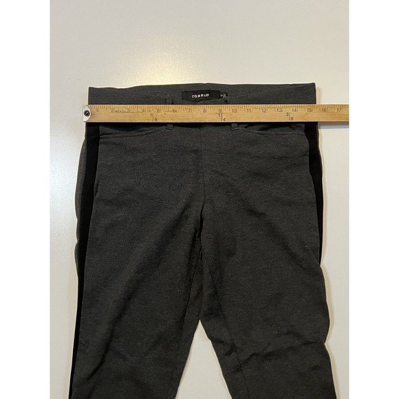TORRID WOMENS PLUS SIZE 0 PANTS Ponte Stretch Career Work Gray Pull On Skinny - Picture 7 of 9